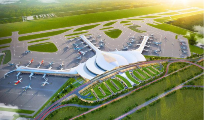 Toàn cảnh quy hoạch sân bay Long Thành với hệ thống đường băng và nhà ga trung tâm